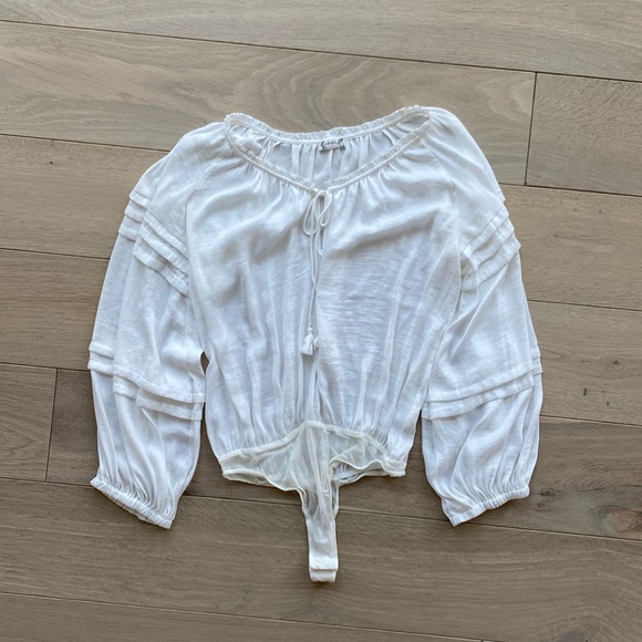 Free People White Body Suit Size Small - Picture 1 of 6